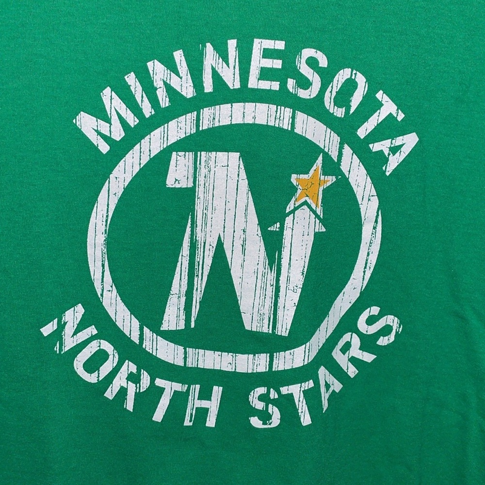 NWOT Minnesota North Stars Green T-Shirt.  Size Large. - Picture 2 of 5
